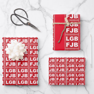 Let's Go Brandon! F**k Joe Biden LGB FJB Wrapping Paper Sheet
