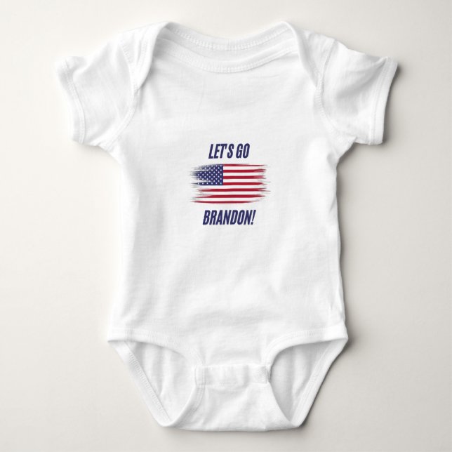 Lets Go Brandon! FJB  Baby Bodysuit (Front)