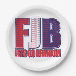 Lets Go Brandon - FJB Paper Plate