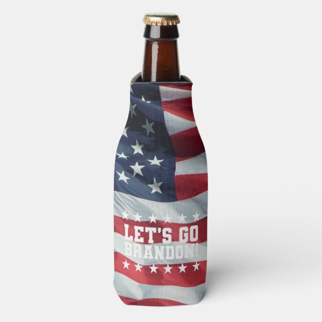 LET'S GO BRANDON! [Font 6] Bottle Cooler Tote (Bottle Front)
