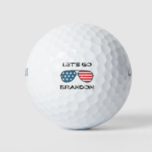 Let's Go Brandon Funny Biden Chant Flag Golf Balls