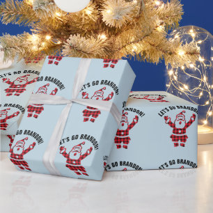 LET'S GO BRANDON! FUNNY CHRISTMAS SANTA  WRAPPING  PAPER