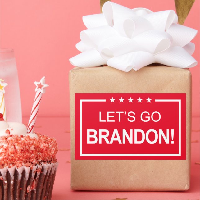 Lets Go Brandon Funny Trump 2024 Rectangular Sticker (Party)