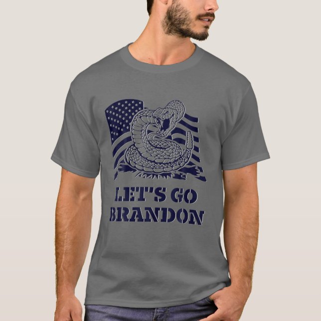 Let's Go Brandon Gadsden Flag T-Shirt (Front)