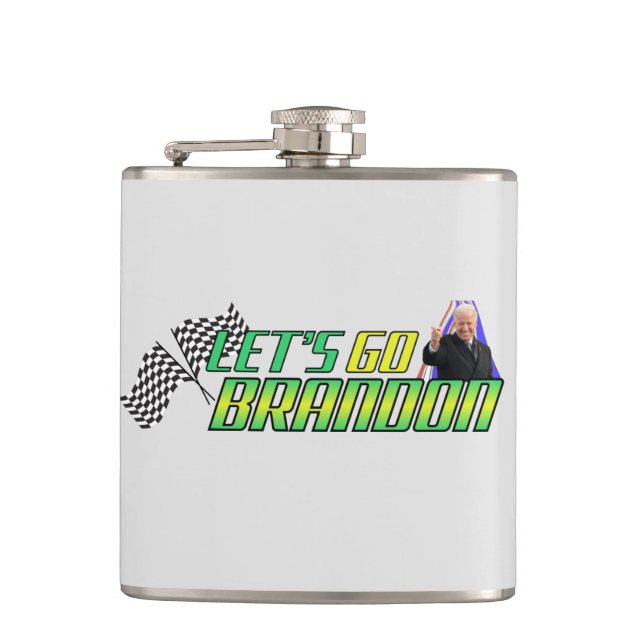 Let's Go Brandon  Hip Flask (Front)