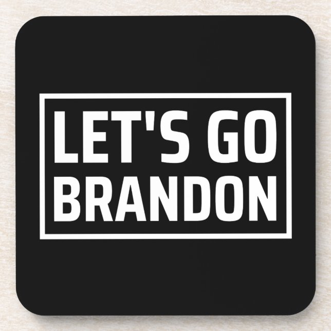 lets go brandon lets go brandon coaster (Front)
