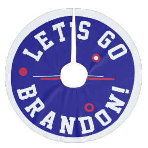 Lets go Brandon Metal Ornament Brushed Polyester Tree Skirt