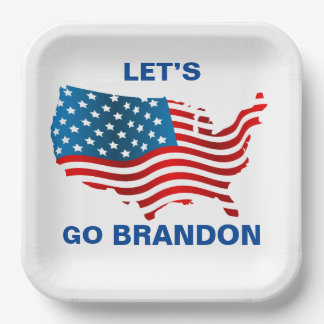 Lets Go Brandon Paper Plate
