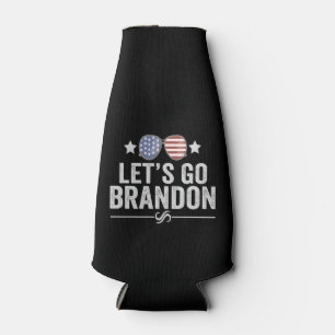 Let's go Brandon Patriotic American Sunglasses Bottle Cooler
