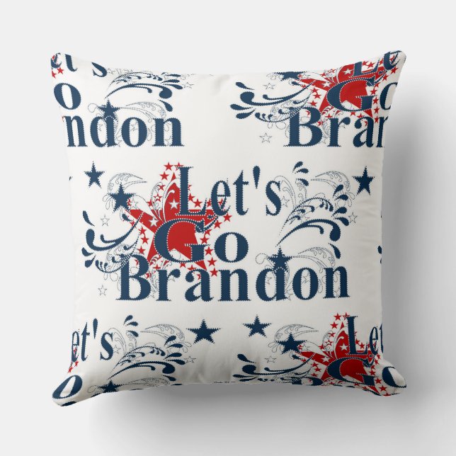 Let's Go Brandon Patriotic Cushion (Back)