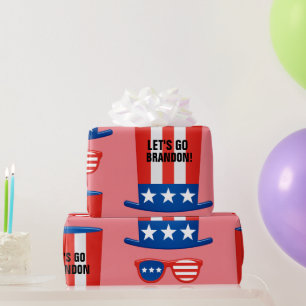 LET'S GO BRANDON! PATRIOTIC WRAPPING PAPER