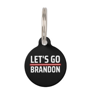 let's go brandon pet tag