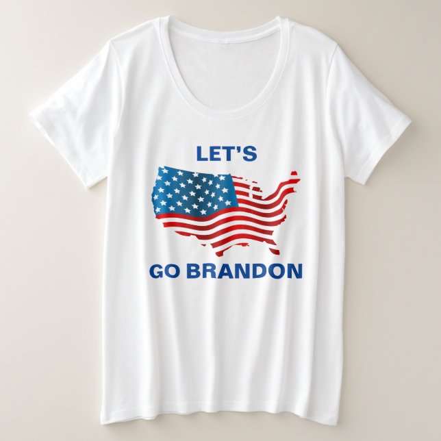 Lets Go Brandon Plus Size  Plus Size T-Shirt (Design Front)