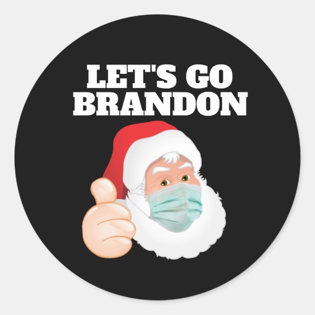 LET'S GO BRANDON SANTA CHRISTMAS STICKERS (Front)