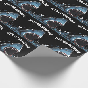 LET'S GO BRANDON SHARK WRAPPING PAPER