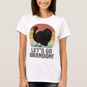 Let's Go Brandon Thanksgiving Turkey Retro Vintage T-Shirt