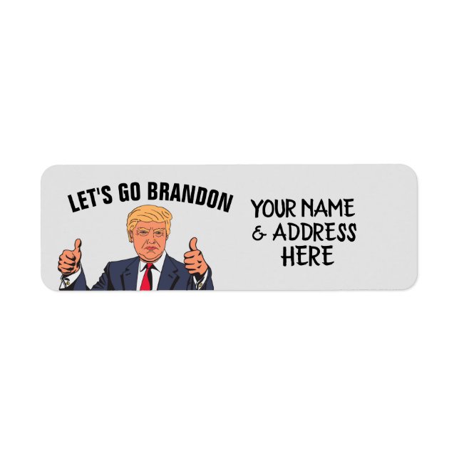 LET'S GO BRANDON TRUMP RETURN ADDRESS LABELS (Front)