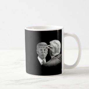 Lets Go Brandon Trump Writes On Bidens Forehead Coffee Mug