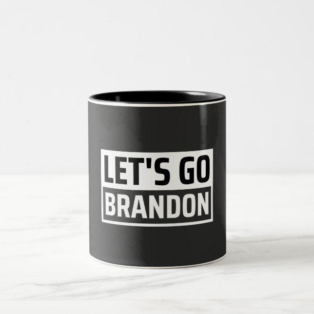 let's go brandon Two-Tone coffee mug (Center)