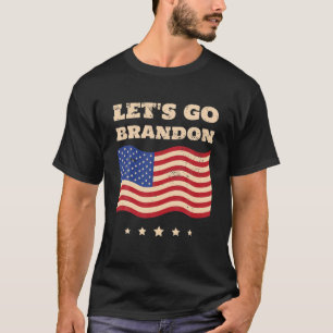 Let's Go Brandon US Flag Funny T-Shirt