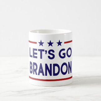 Let's Go Brandon US Patriotic Political Red Blue Coffee Mug