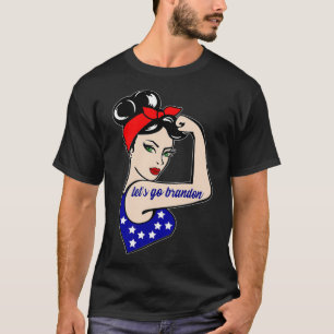 Let's Go Brandon USA Flag Conservative Republican  T-Shirt