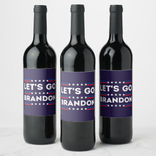 Let's Go Brandon Wine Label