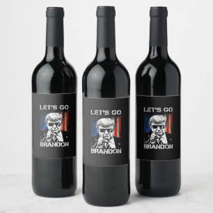 Let's Go Brandon Wine Label