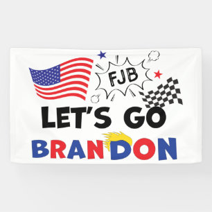 LETS GO BRANDON with Trump Hair Banner