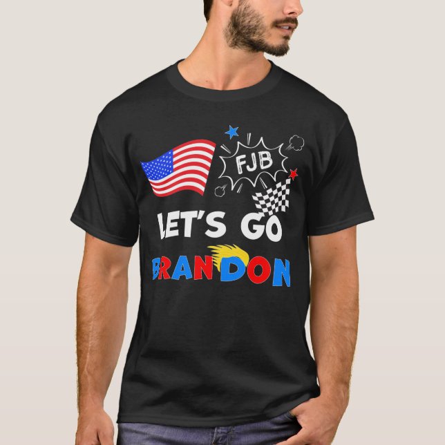 LETS GO BRANDON with Trump Hair T-Shirt (Front)