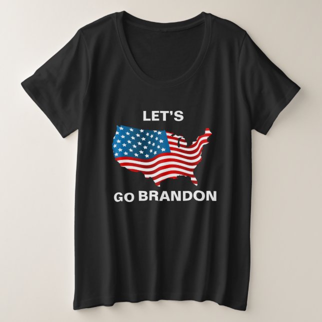 Lets Go Brandon Womens      Plus Size T-Shirt (Design Front)