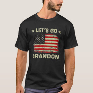 Lets Go Bransdon Brandon Usa Flag (ON BACK) T-Shirt