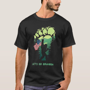 Let's Go Branson Brandon US Flag Bigfoot T-Shirt