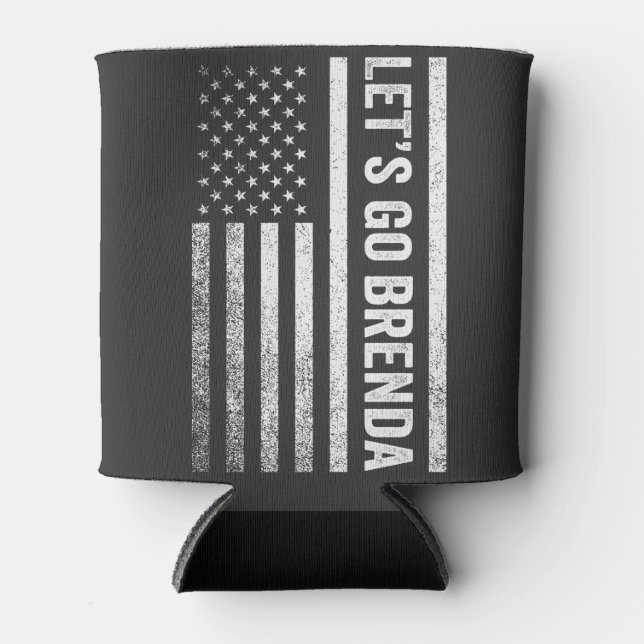 Let's Go Brenda American Flag Election  Can Cooler (Front)