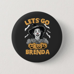 Let's Go Brenda Spooky Halloween Kamala Harris 6 Cm Round Badge