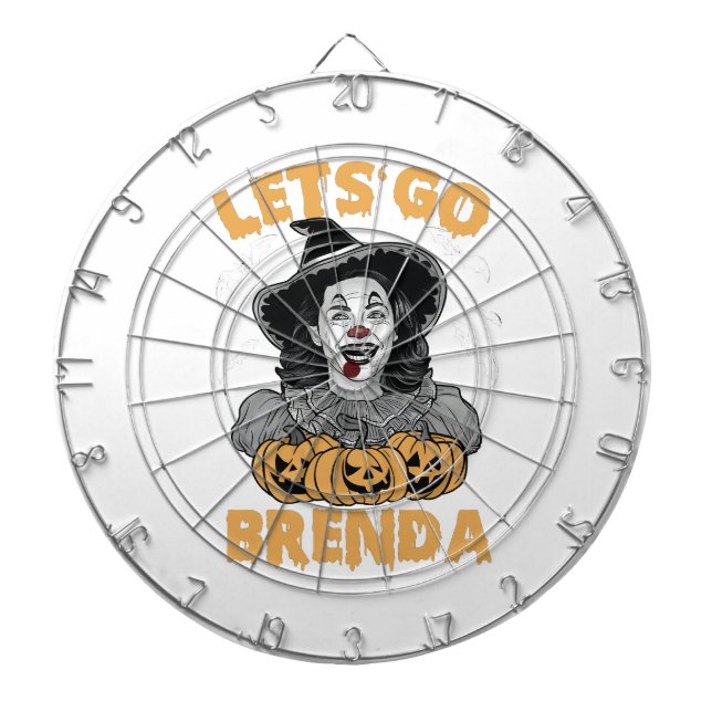 Let's Go Brenda Spooky Halloween Kamala Harris  Dartboard (Front)