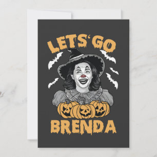 Let's Go Brenda Spooky Halloween Kamala Harris Invitation