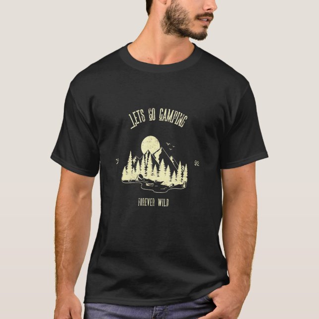 Lets Go Camping Camper T-Shirt (Front)