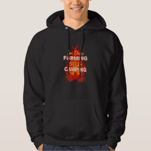 Lets Go Camping Done Farming Farm Tropical Farmer Hoodie