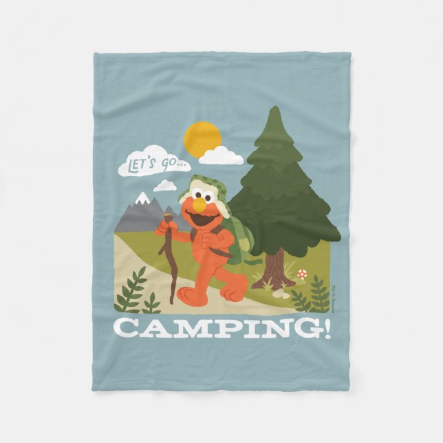 Let's Go Camping! Fleece Blanket (Front)