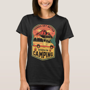 Let's Go Camping Fun Graphic Rv Travel Rving T-Shirt