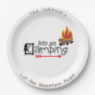 Let's Go Camping, Personalized Camping Plates