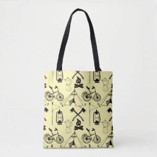 Let's go camping tote bag