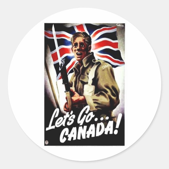 Let's Go.. Canada Classic Round Sticker (Front)