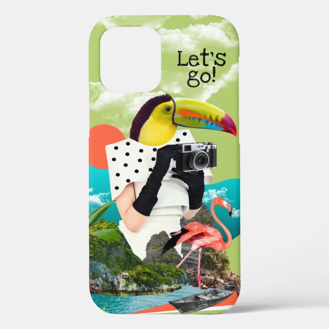 Lets Go Cool Travel Collage Pop Art Case-Mate iPhone Case (Back)
