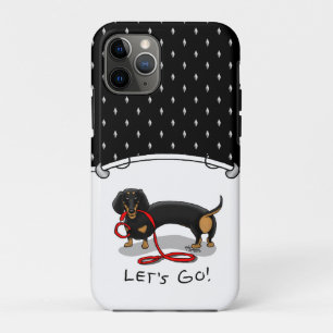 Let's Go! Dachshund (black and tan) Funny dog Case-Mate iPhone Case