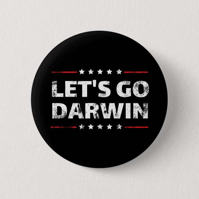Let's Go Darwin 6 Cm Round Badge (Front)