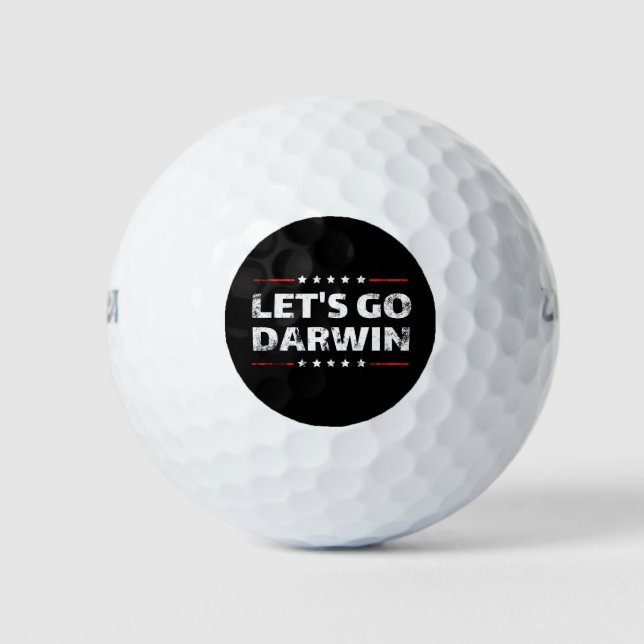 Let's Go Darwin Golf Balls (Front)