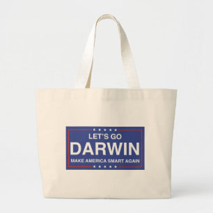 Let's Go Darwin - Make America Smart Again Large Tote Bag