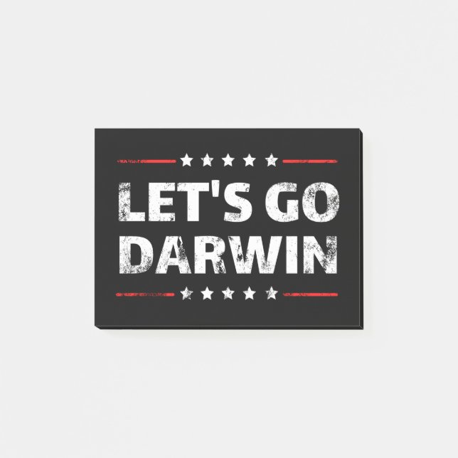 Let's Go Darwin Post-it Notes (Front)